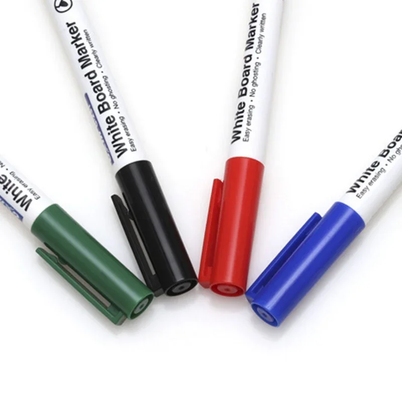 4pcs/set Whiteboard Marker Pens Blackboard Pens 4colors Erasable White Board Markers School Classroom Office Stationery Supplies white marker pens,marker pens,color marker pens,pen marker,dry erase markers,whiteboard pens