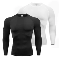 Compression T Shirt Men Summer Sportswear Running T-shirt Elastic Quick Dry Sport Tops Tee Athletic Gym Workout Shirts Men 2025 1