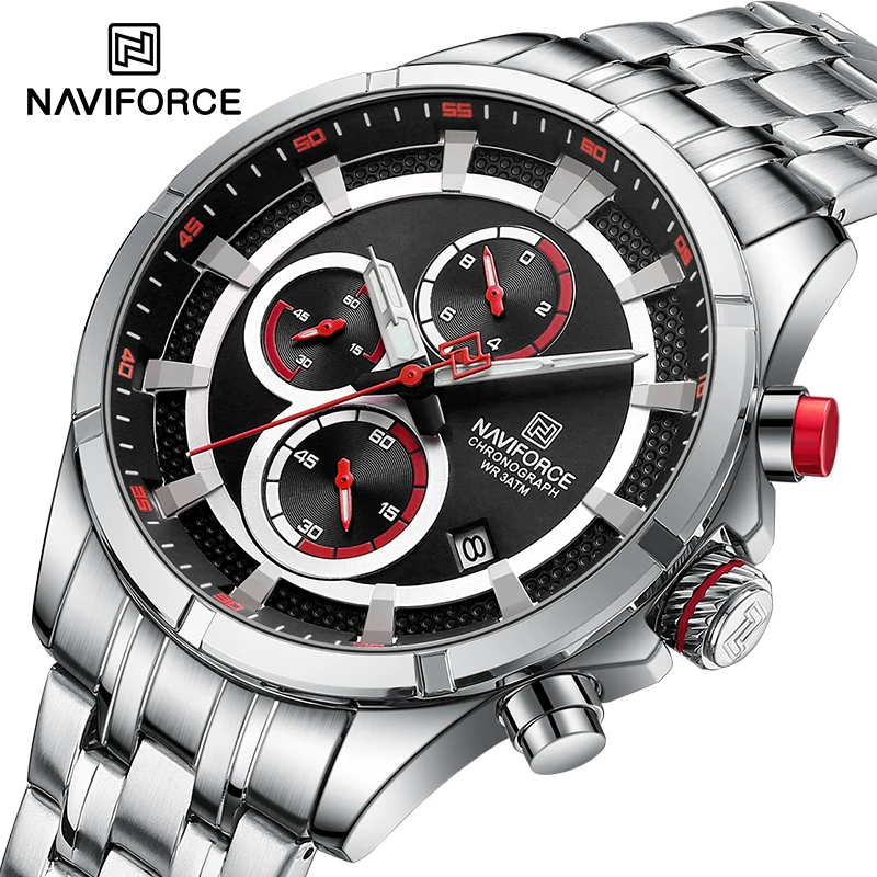 

NAVIFORCE Fashion Classic Watch For Men Luxury Brand Quartz Multifunction Chronograph Military Sport Wristwatch Waterproof Clock