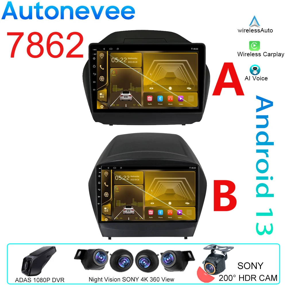 

For Hyundai Tucson 2 IX35 2009 - 2017 Video Player Android Auto Car Radio 4G Navigation Multimedia BT Stereo Carplay No 2din DVD