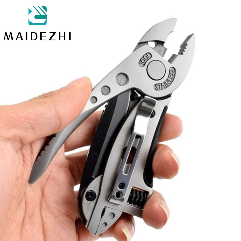 Multi tool Survival Knife Multi Tool Set Purpose Adjustable Wrench Knife Wire Cutter Pliers