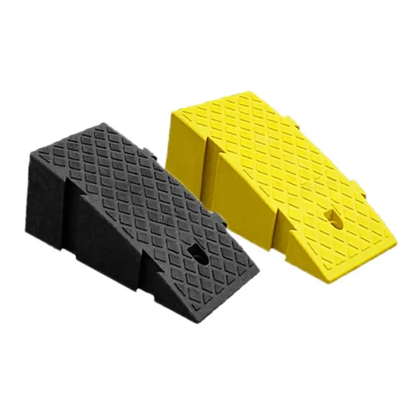 Rampas De Bordillo Portátiles De Plástico – Juego De 2, Tamaño 25x12x16 Cm, Antideslizantes Y Resistentes, Para Coches Bajos Y Motos