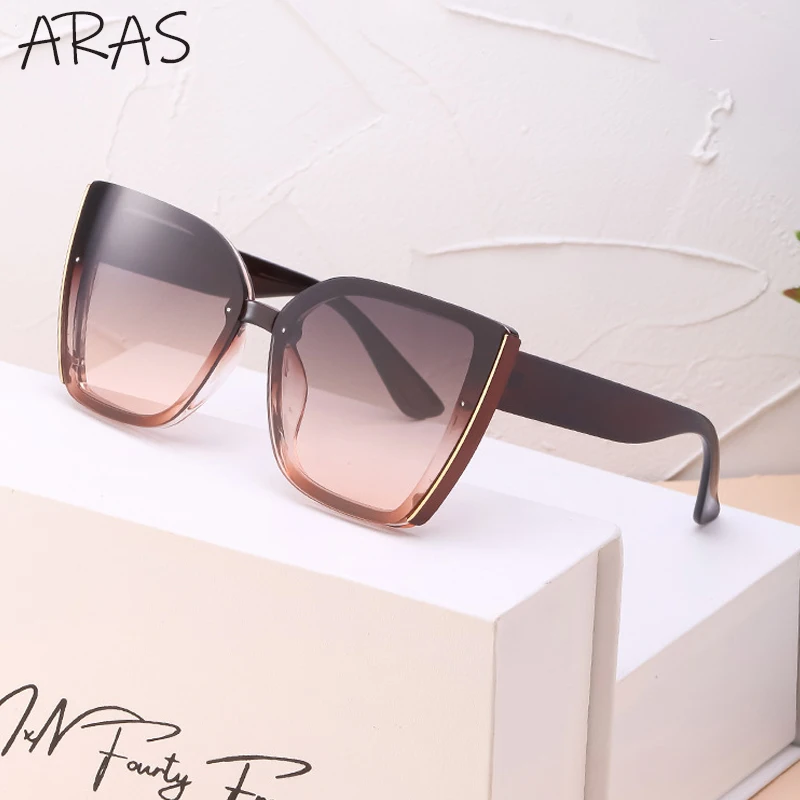 Oversized Cat Eye Sunglasses Women 2024 New Fashion Cateye Sun Glasses For Ladies Classic Vintage Big Frame Eyewear Shades UV400