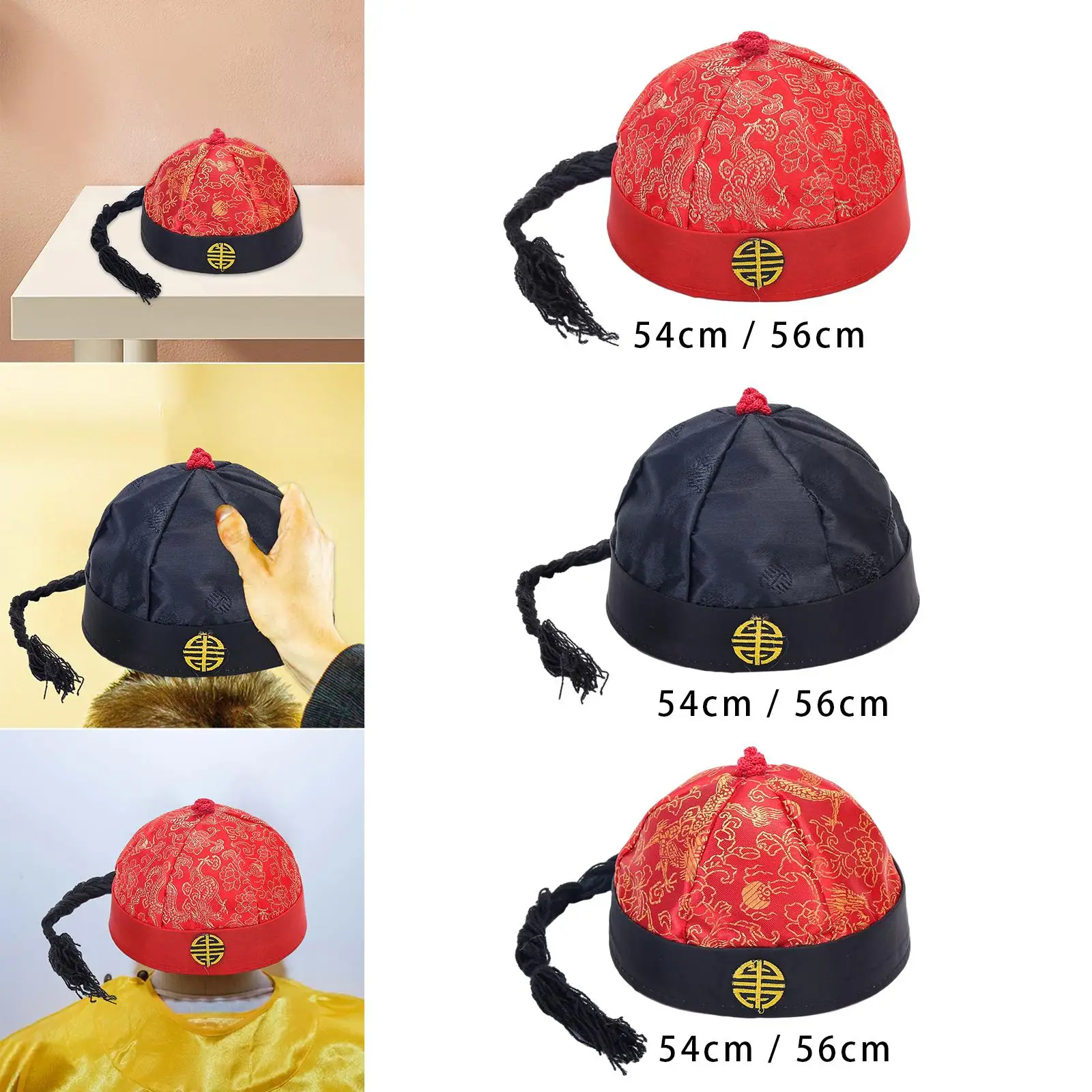Oriental Hat Chinese Traditional Party Cosplay Emperor Hat for Photography Party Cosplay Dress up
