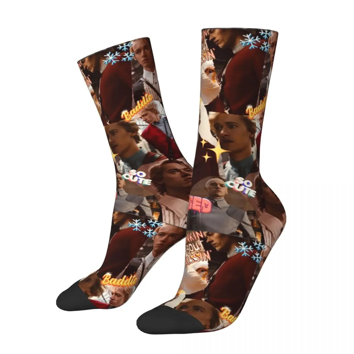 

Coriolanus Snow Vintage Collage Socks for Women Men Merch All Season The Hunger Games Comfortable Crew Socks Breathable