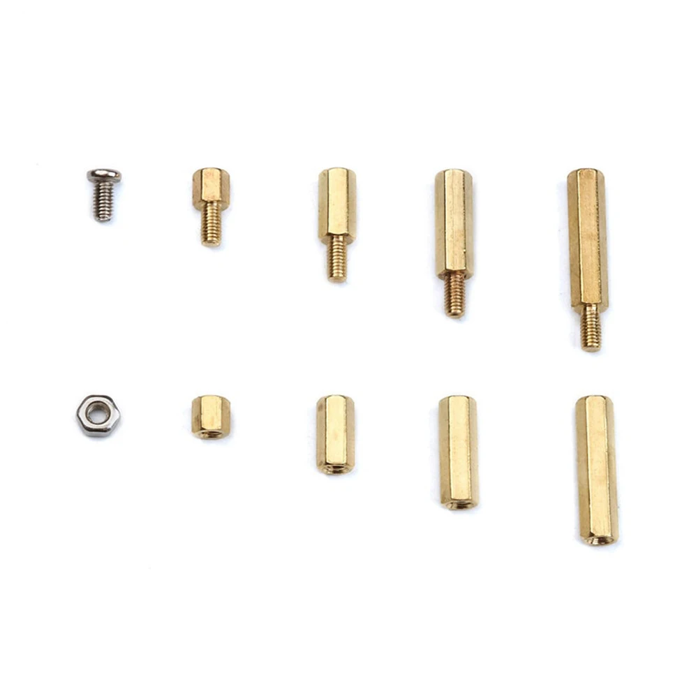 300Pcs M3 Brass Standoff Hex Male Female Bolt Hex Thread Pillar Screw Nut DIY Assortment Set for PCB Motherboard
