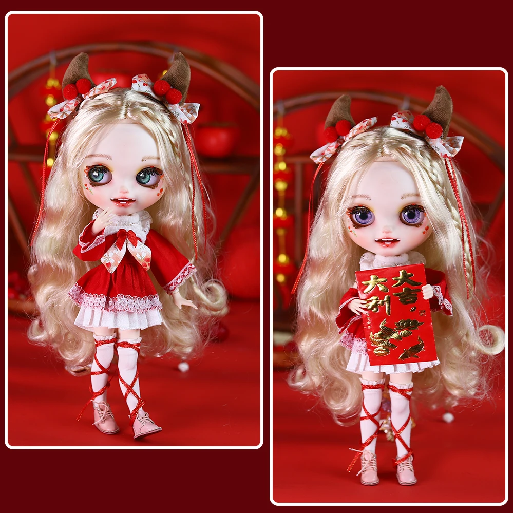 Hannah – Premium Custom Neo Blythe Doll with Blonde Hair, White Skin & Matte Smiling Face 16