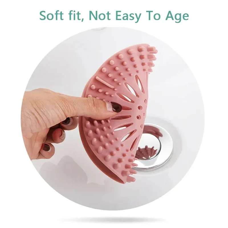 Bathroom Hair Sink Sewer Filter Floor Drain Strainer Hair Stopper Shower Drain Cover Kitchen Sink Anti-blocking 1PC sink filter sink overflow cover kitchen sink filter sink strainer floor drain filter hair drain catcher kitchen sink strainer shower drain cover shower drain filter sink hole cover