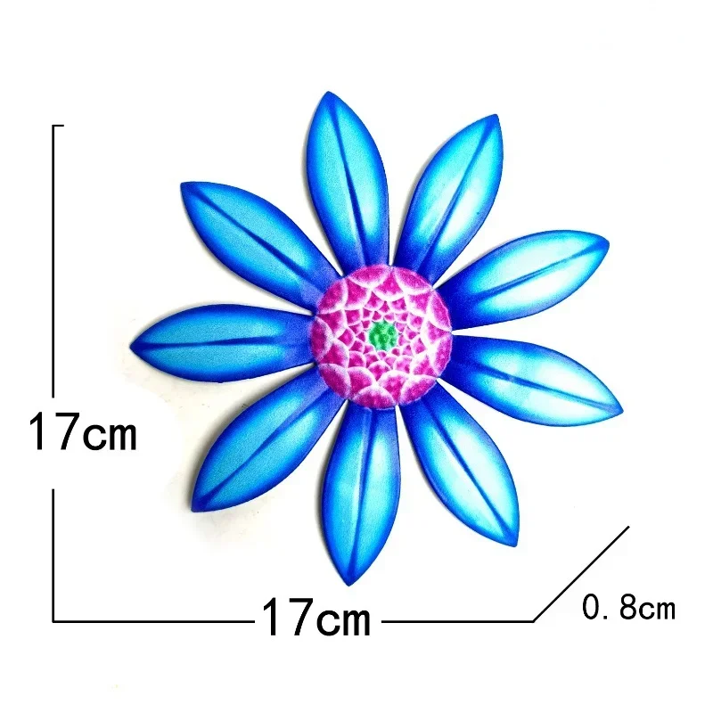 Metal Flower Wall Decoration Wall Art Hanging Decoration Home Garden Garden Outdoor Decoration (4 Colors Optional)