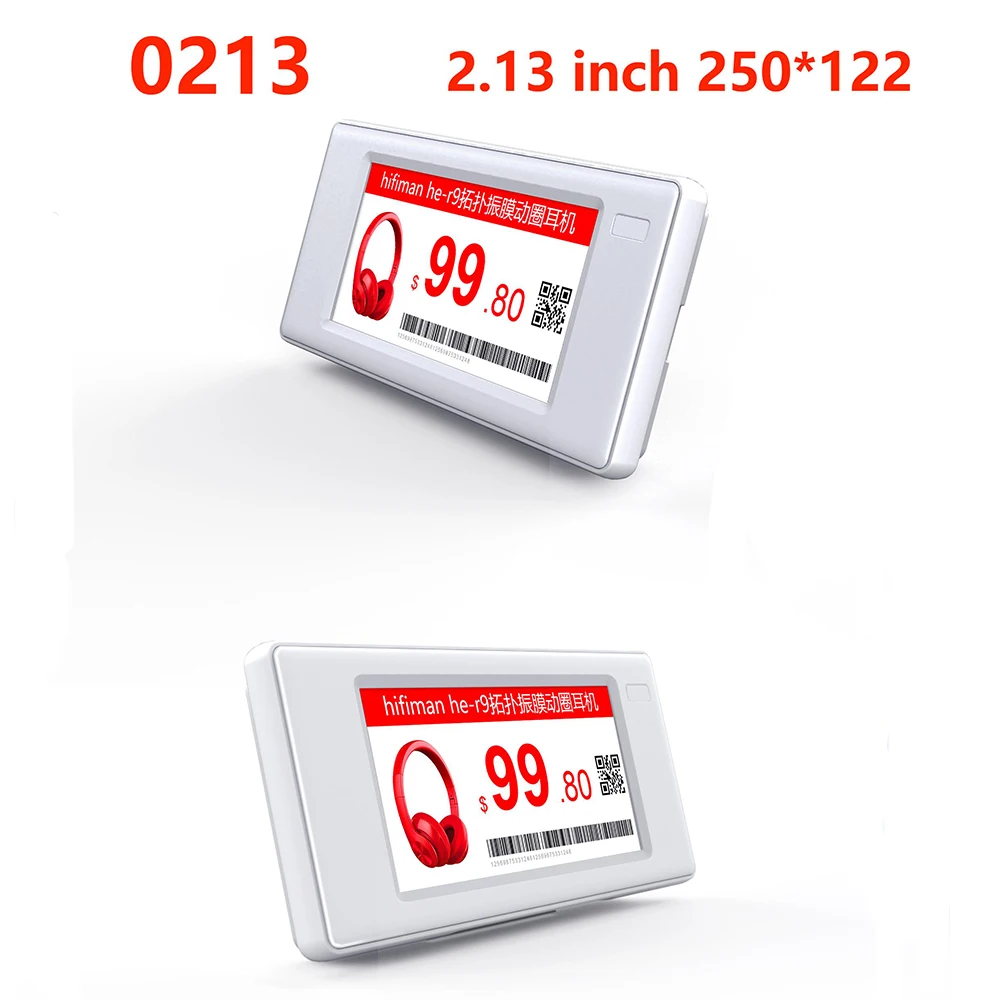 Eink Screen Price Tag, Display Shelf Label Control, Waterproof IP65, 2.13 in, New Upgrade