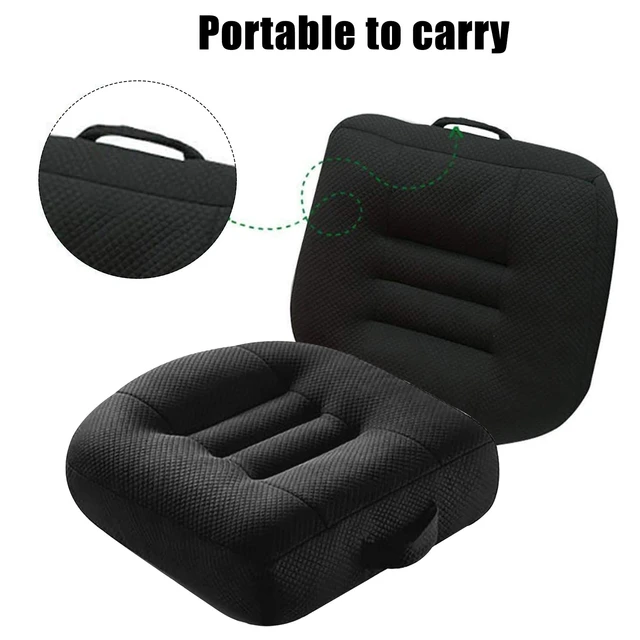 Portable Car Seat Booster Cushion Heightening Height Boost Mat Breathable  Driver Expand Field Of View Lift Interior Seat Pad - AliExpress