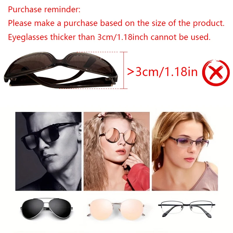 Sylvil Self-Adhesive Car Sunglasses Holder For Dashboard - ABS Storage Case (Black+Red) - View #7