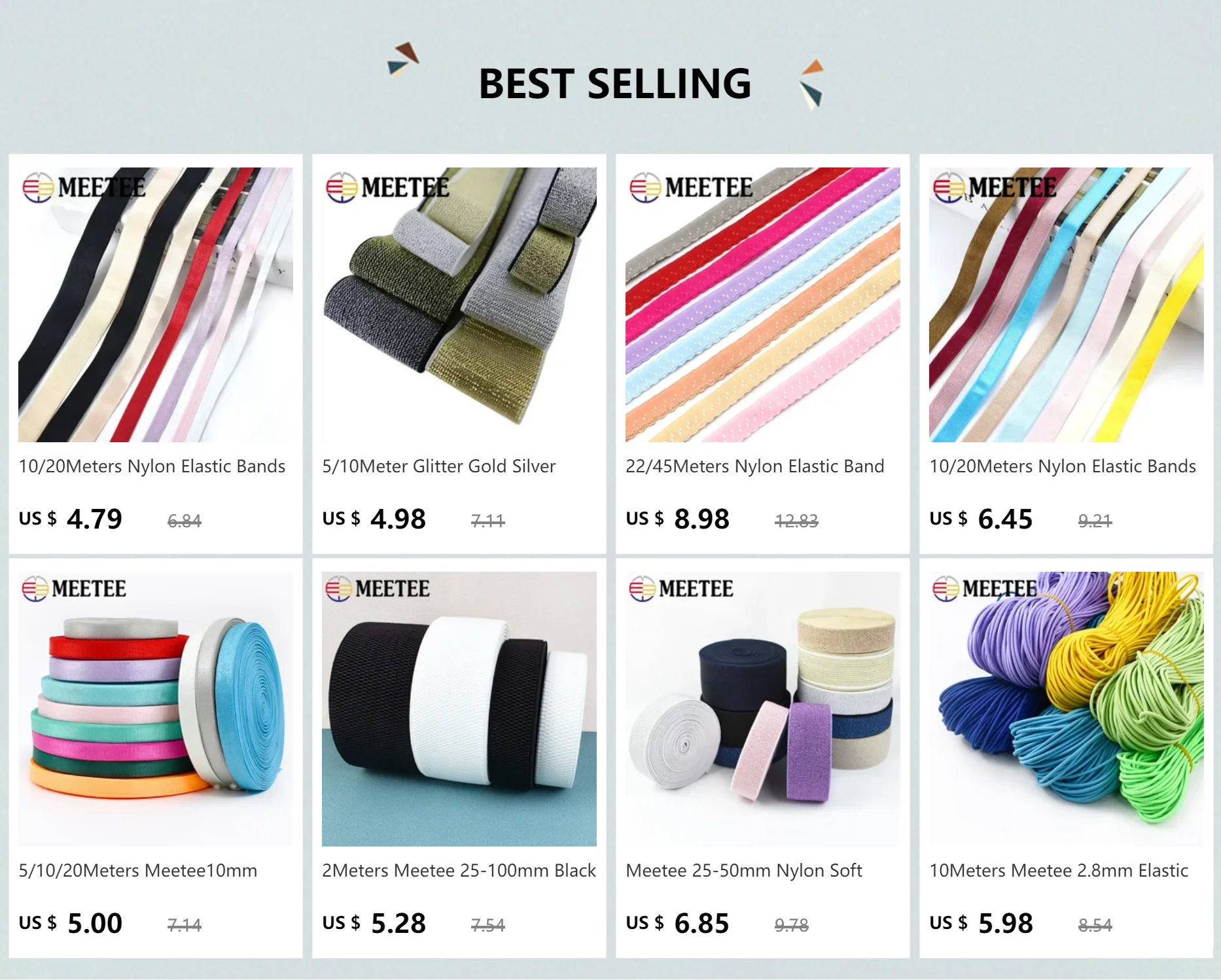 Description Picture 2 of item20/45M Pleated Elastic Bands 6mm Lace Trim Rubber Band for Sewing Underwear Clothes Bra Strap Stretch Ribbon DIY Accessories