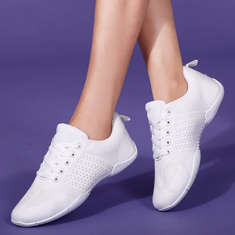 852 Marwoo cheerleading shoes Children's dance shoes Competitive aerobics Fitness Women's white jazz sports