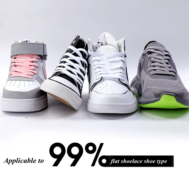 Vibrant 36-Color Flat Shoelaces for Sneakers - Classic Solid White & Black Options