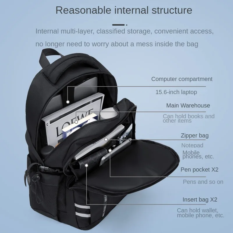 VNINE backpack for boys in , new lightweight and large capacity travel computer bag for middle and high school students