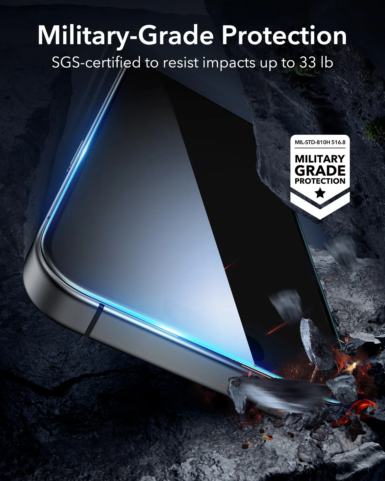 Proteggi schermo in vetro temperato ESR per iPhone 13/14/15/16/17 Pro Max HD trasparente anti-spia per iPhone 17Air e 16/15 Plus e 16e - Image 4