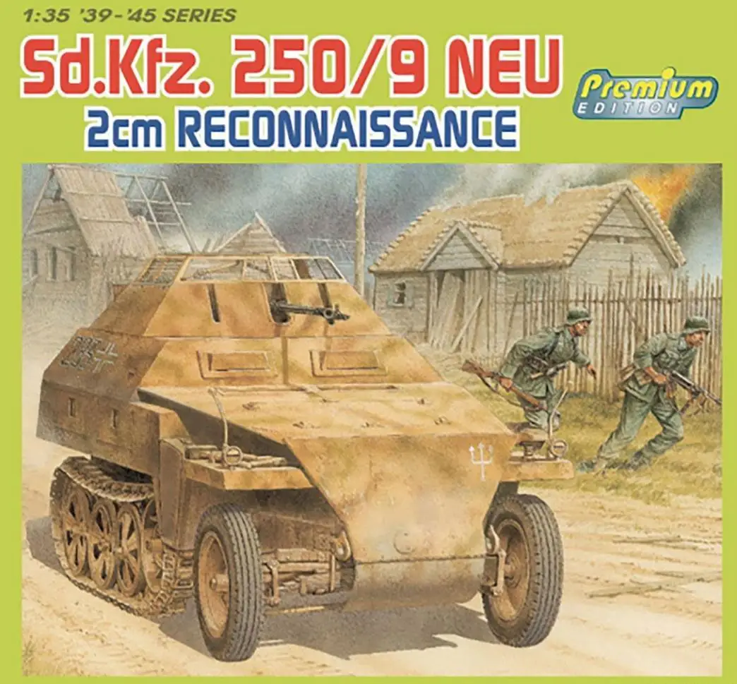 

DRAGON 6316 1/35 scale Sd.Kfz.250/9 Neu 2cm Reconnaissance Premium Edition