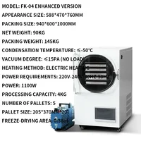 4-6kg/Batch Vacuum Fruit Freeze Drying Dried Machines For Candy Mini Vegetables Lyophilizer Food Freezer Dryer 5trays 1