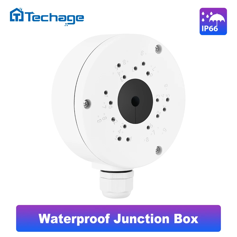 Techage IP66 Waterproof Iron Junction Box For Security Surveillance IP Camera Brackets CCTV Accessories For Cameras