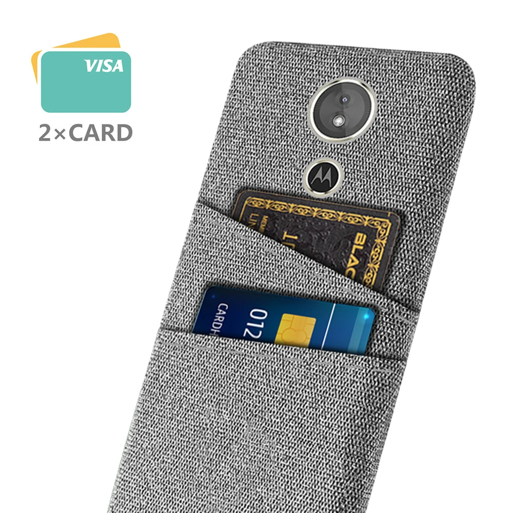 Per Moto G6 Play Case Luxury Fabric Dual Card Cover Per Telefono Per Motorola Moto G6 Plus / G 6 Custodia Paraurti Per Moto G6Play G6 + Shell