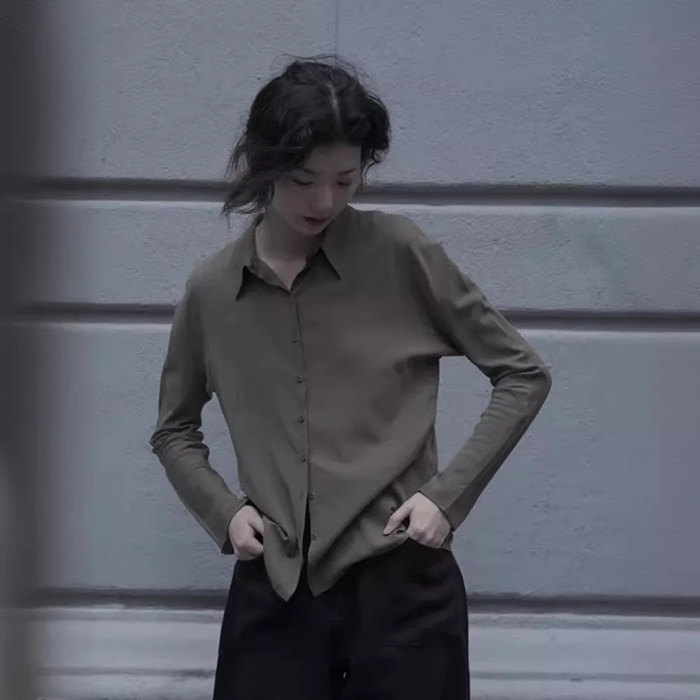 

Мягкая и легкая рубашка с длинным рукавом, женская тонкая рубашка для защиты от солнца для весны и лета