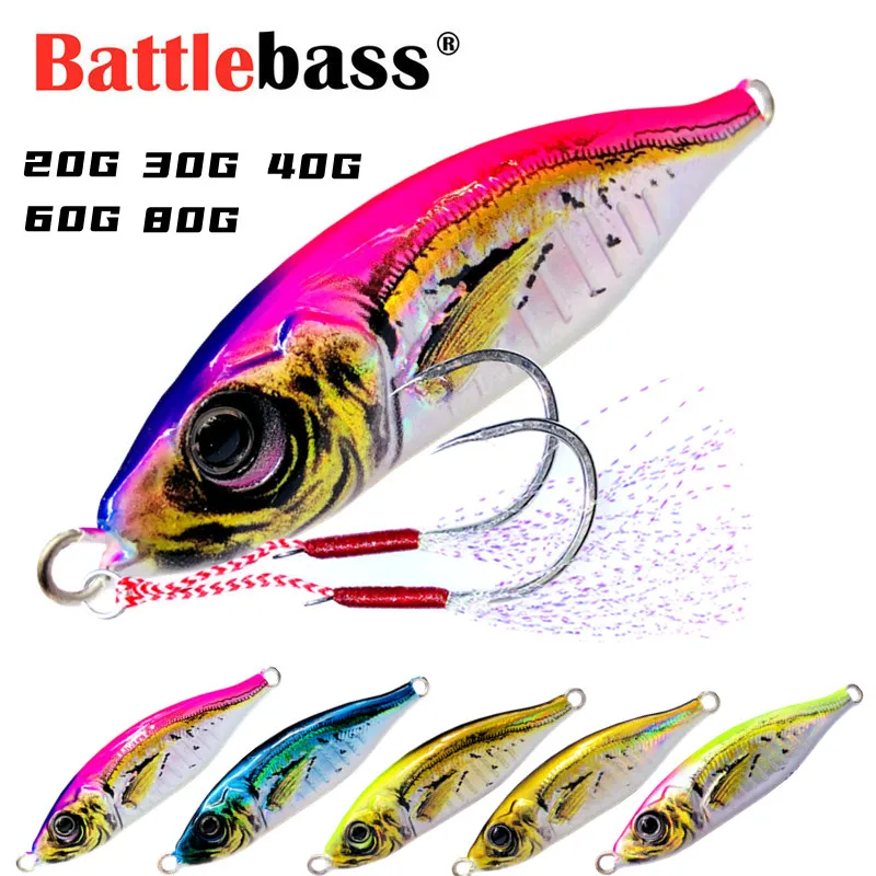 Micro Jig Lure Fishing Bait 40g60g80g Rockfishing Metal Cast Jigging