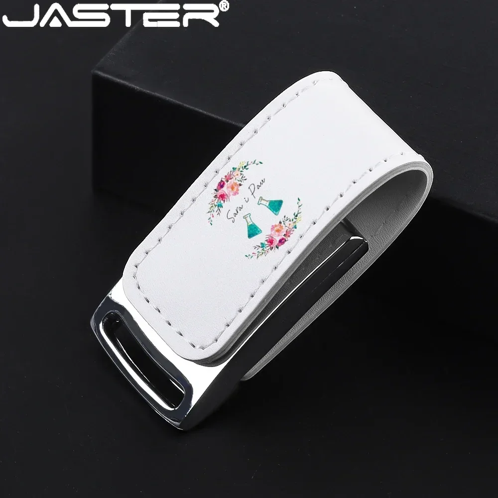 thumbnail image 5 of Memorias USB 2.0 JASTER de 128 GB, con impresión a color, de moda, de cuero blanco, con caja, para regalo de empresa, 5 of 5