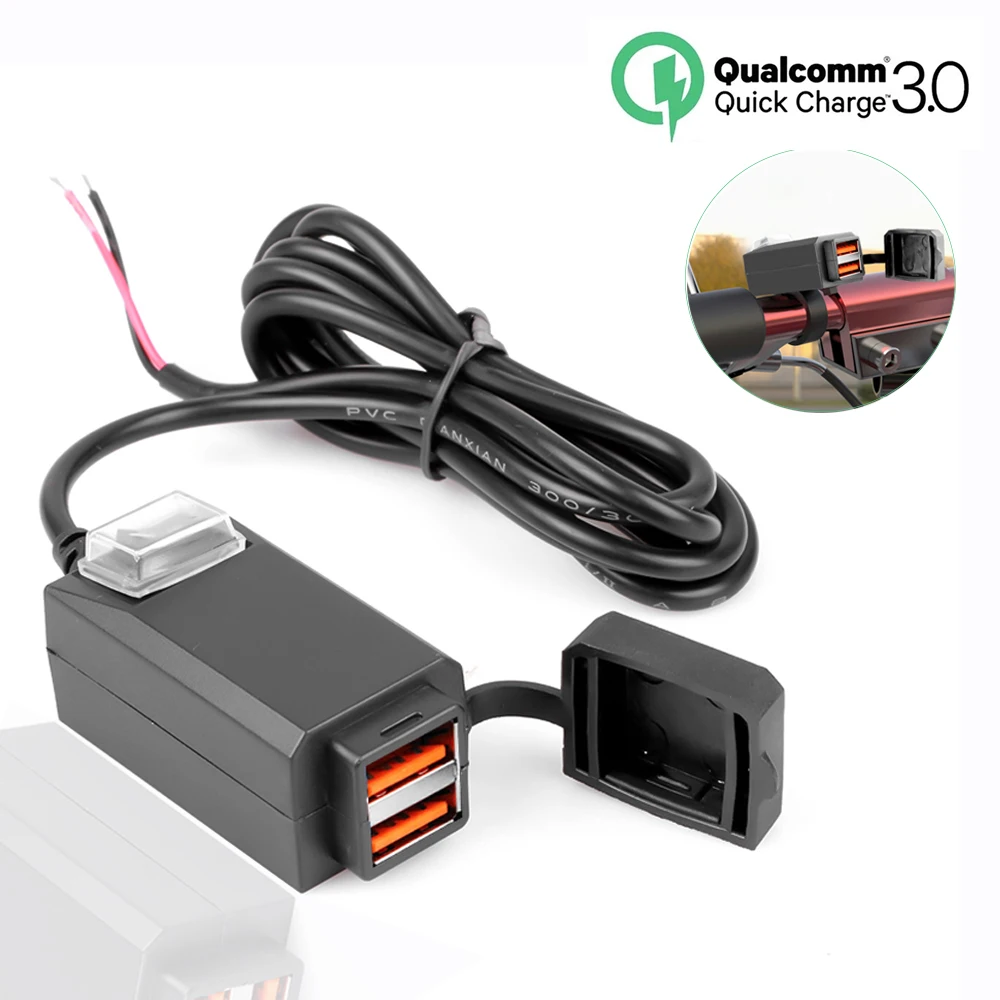 Caricatore USB Moto Caricabatterie USB Per Moto E Auto QC3.0 Dual