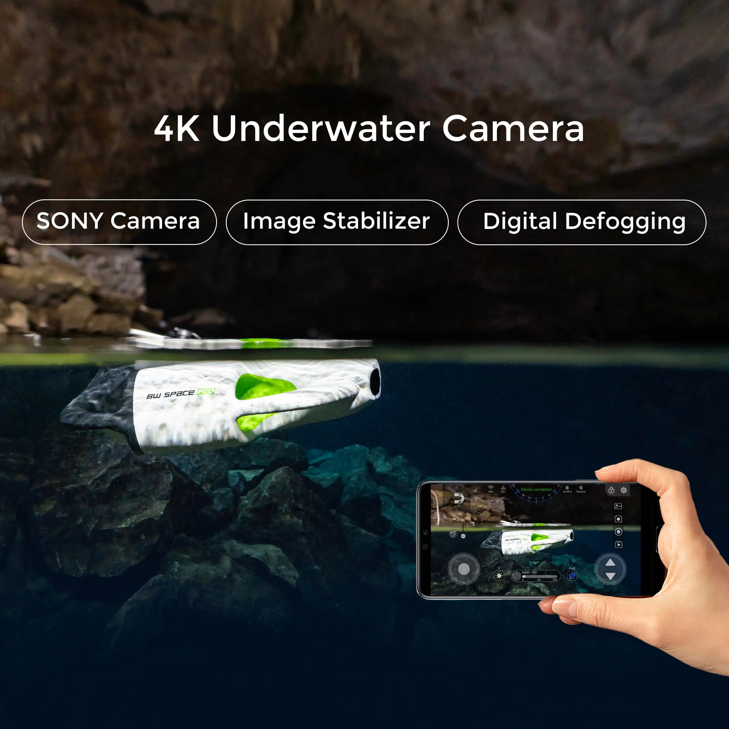 Drone Pro 4K HD Caméra GPS Retour Auto 3 Axes Stabilisé 30min Vol