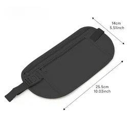 Waterproof Anti - theft Invisible Running Waist Bag - Multi - functional Ultra - thin Travel Bag (Black)