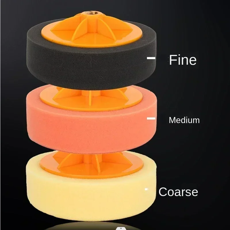 6 Inch Waxing Sponge Restore Coarse, Medium And Fine Screw Polishing Disk Car Beauty Mirror Repair Sponge Wheel M14 Disk