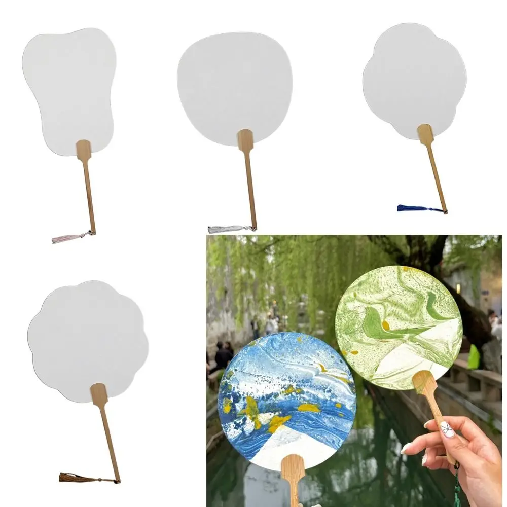 Description Picture 2 of itemSummer Paint Fan Acrylic Paint DIY Materials Funny Hand-painted Drift Paint Auxiliary Material Stationery Art Decor Gift