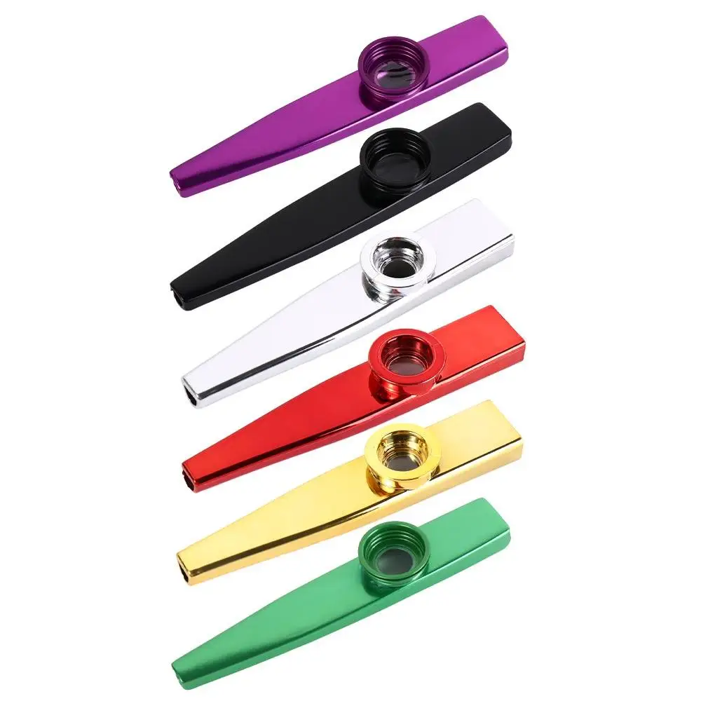 Aluminium Alloy Metal Kazoo Learn Easily Detachable Diaphragm Mouth Kazoos Durable Wear-resistant Musical Instruments Flutes 4
