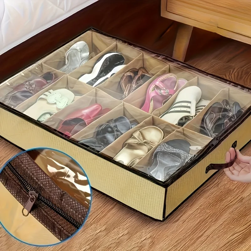 Shoe Organizers Closet Stackable Shoe Boxes Foldable Shoe Rack
