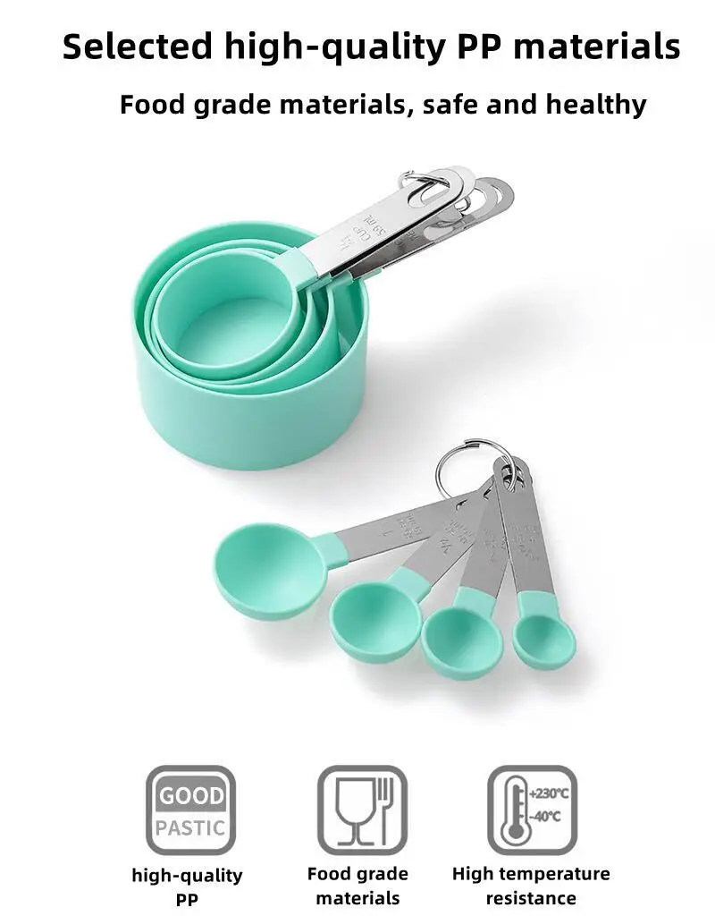 Description Picture 3 of item8PCS Measuring Cups Spoons Set For Baking Cake Pastry Cooking Utensils Kitchen Tools Accessories Gadget Sets Ustenes of Cuisine