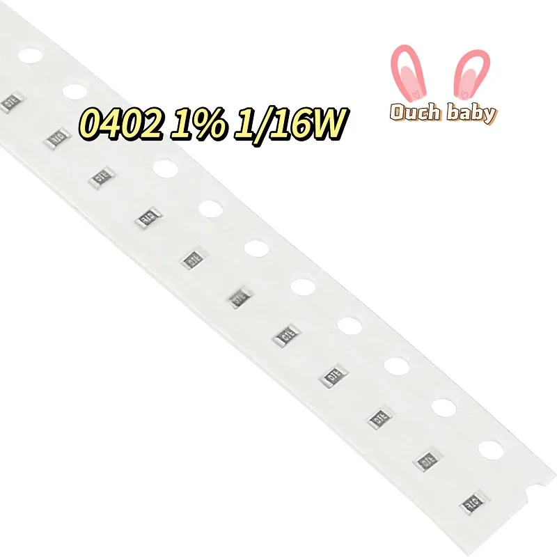 

100pcs 0402 1% SMD Resistor 1/16W 102K 105K 115K 124K 140K 205K 210K 249K 280K 301K 402K 499K 549K 604K 649K 866K 976K-ohm