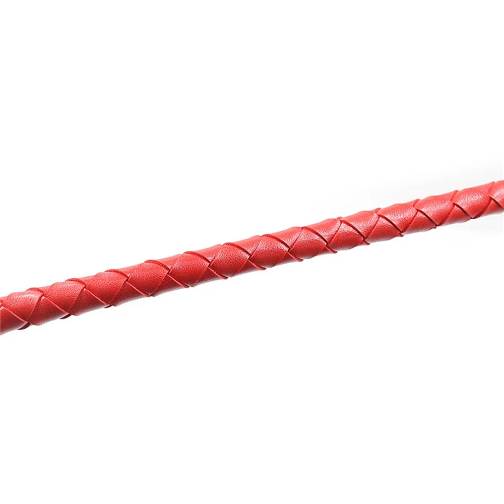56CM Red Riding Crop PU Leather Whip Crops Equestrianism HorseWhip with Wristband 4