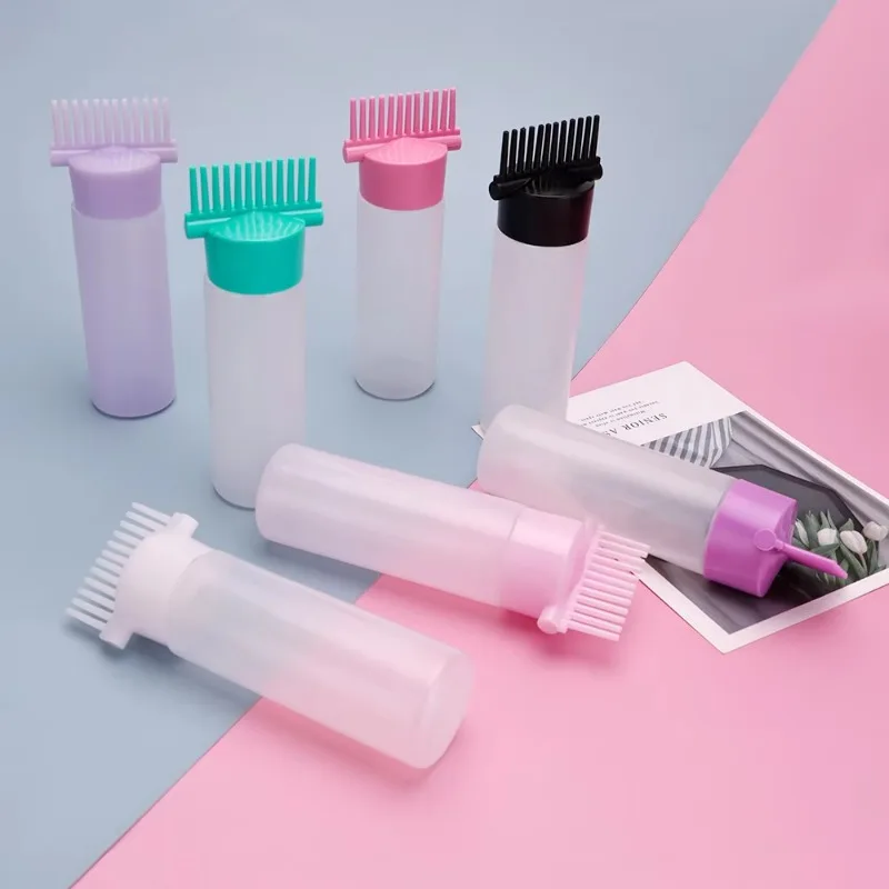180ml Hair Dye Applicator Bottles Plastic Shampoo Bottle Hair Coloring Smudge Barbershop Hairdresser Coloring Supplies hair dye applicator bottle
