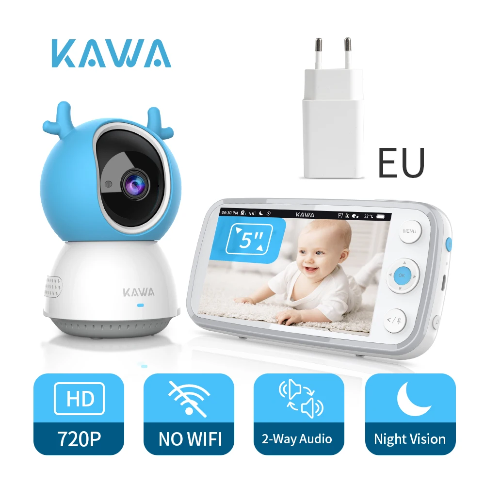 KAWA 5 Pulgadas monitores para bebés bebés vigila con camara vigilancia con  monitor de Audio y vídeo cámara inalámbrica vision nocturna de 360  Inalámbrica de Seguridad Batería de 20 Horas, Rango de 1000 Pies -  AliExpress