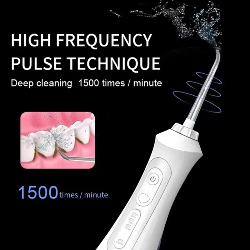 SEAGO New Oral Dental Irrigator Portable Water Flosser USB Rechargeable 3 Modes IPX7 200ML Water for Cleaning Teeth SG833 images - 6