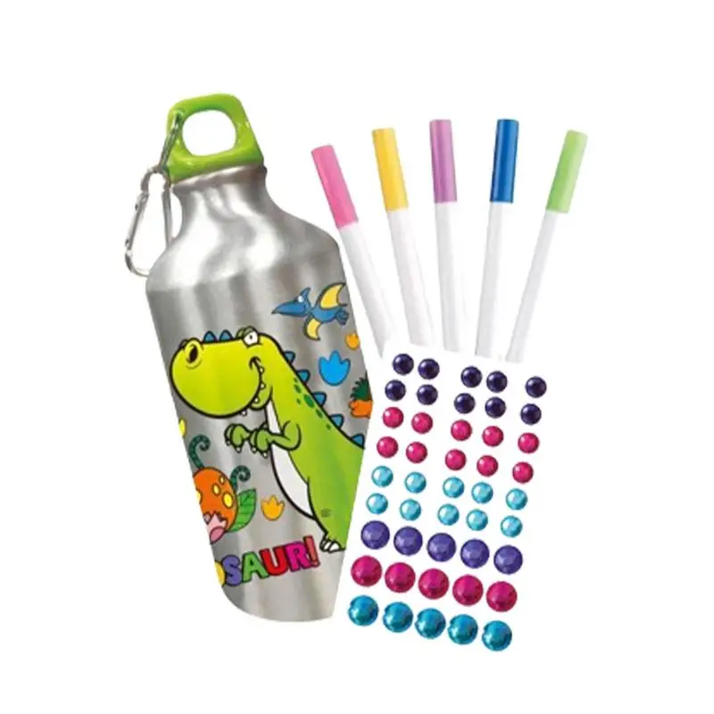 

DIY Water Bottle Kit DIY Cartoon Colored Water Bottle Kit Arts and Crafts Kits with Wide Bottle Mouth for Sleepovers Fun