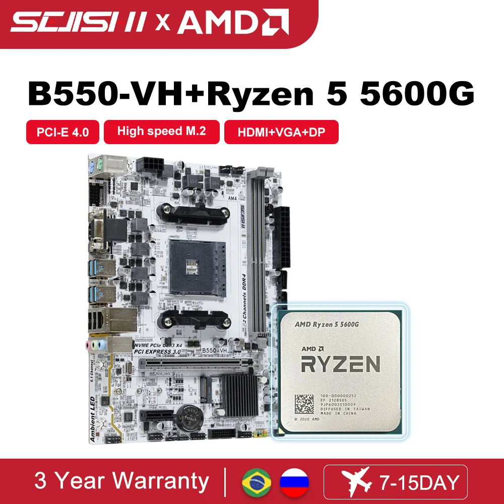 SJSNewAMDB550MMotherboardkitsAMDNewRyzen55600GR55600G39