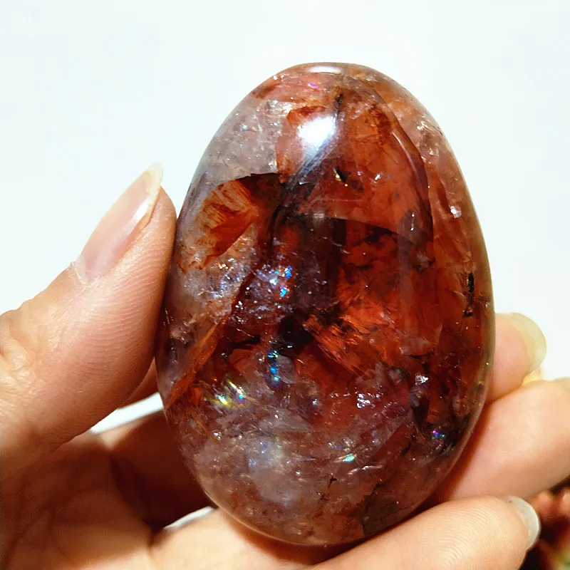 high quality Natural Stone Red Hematoid quartz Crystal palm Meditate And Chakra Healing Feng Shui Crystal Home Decoration 3