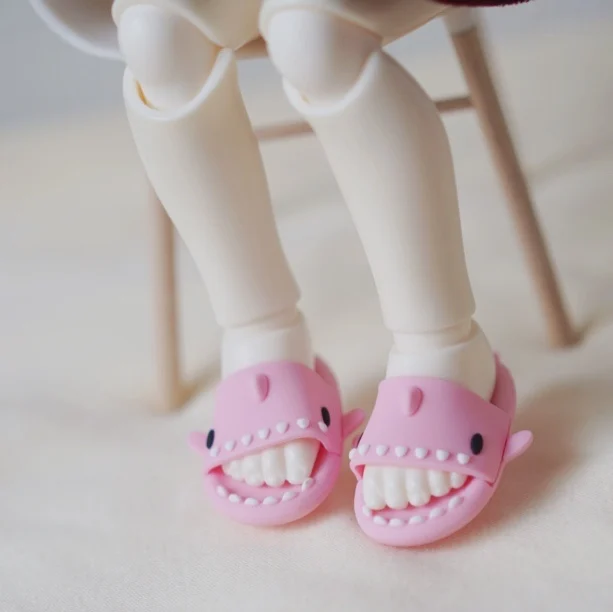 Cute Multiple Colour Shark Slippers Doll Shoes Plastic Doll Shoes Suit For Ob11,YMY, P9,OB22, Blyth, BJD12, 1/6BJD, YOSD Dolls 3