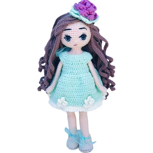 Hand Made Japanese Handicraft Amigurumi Rope Knitting Toy Girl Doll 31 cm Of Licensed Organic Cotton Yarn | Игрушки и хобби