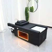Lit de luxe thaïlandais de style léger et luxueux, à double usage, pour le lavage des cheveux, des pieds et le soutien cervical réglable, un lit de shampoing ergonomique 5