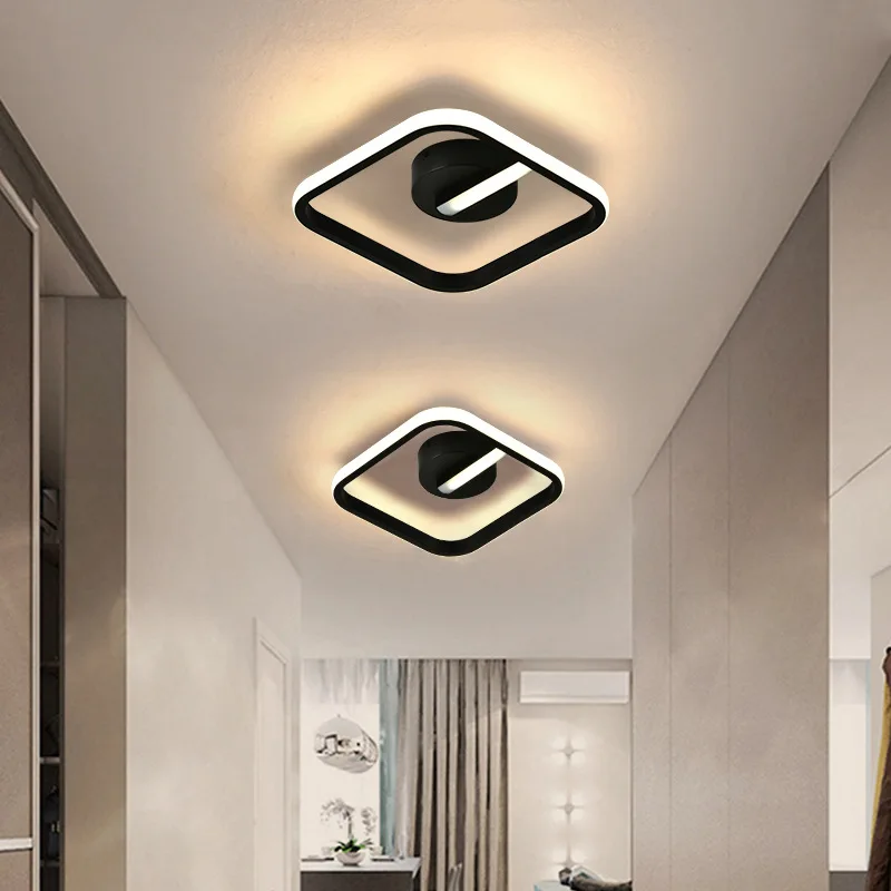 Nordic Modern LED Ceiling Light Corridor Living Room Aisle Light Acrylic Decorative Luminaires Adjustment 3-Colors Ceiling Lamp glass ceiling lights Ceiling Lights