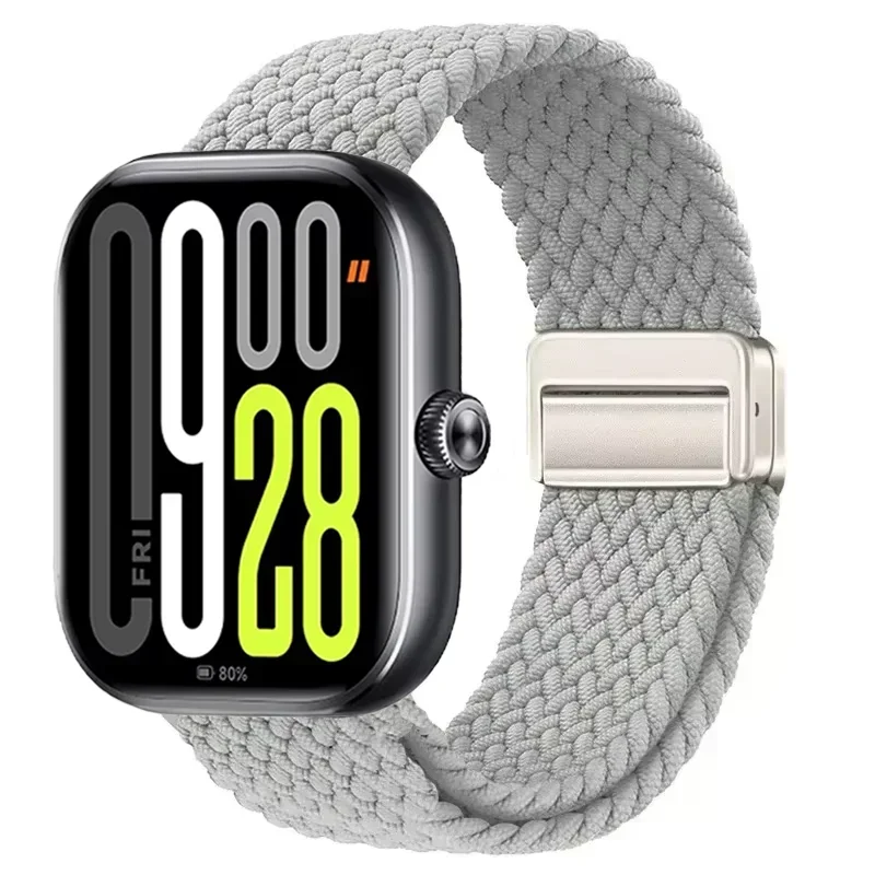 Nylon Braided Magnetic Buckle Adjustable Loop Strap Bracelet in Breathable Design