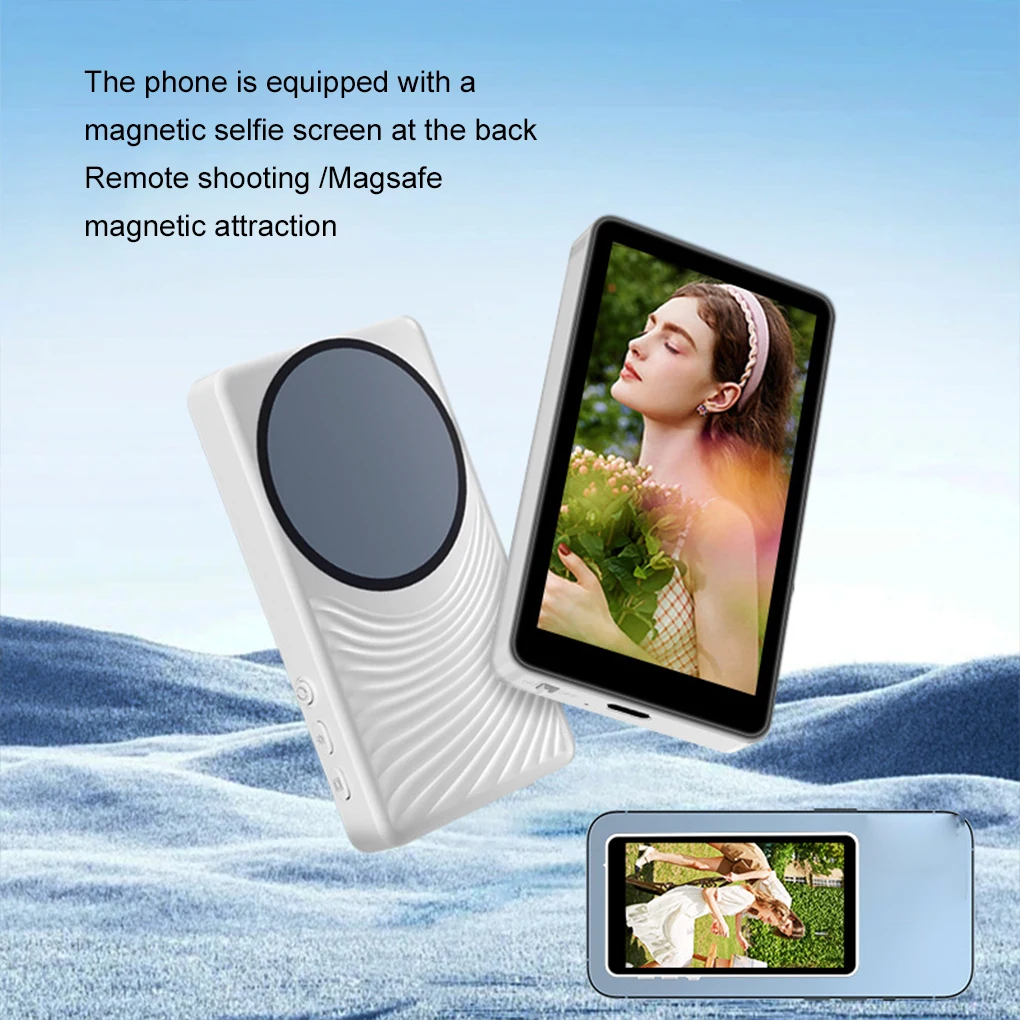 Magnetic Phone Selfie Monitor Screen for Smartphone Rear Camera Selfie Vlog Live Stream 5G/4G Dual-mode WIFI Wireless Projector